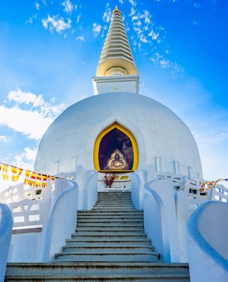 Pokhara peace stupa buddhist temple